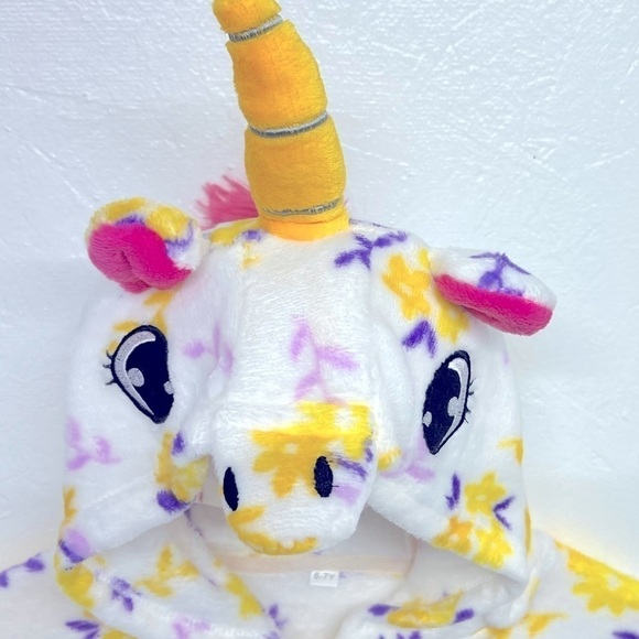 GIRLS Hooded Unicorn Robe - Picture 6 of 9